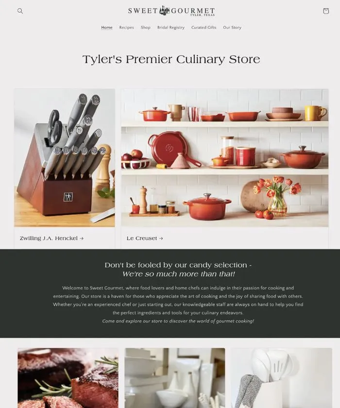 The Shopify storefront