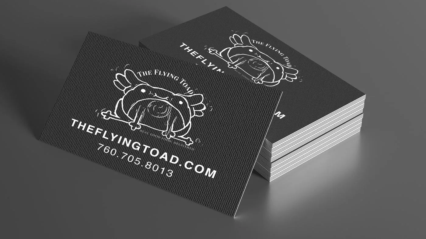 Business cards that carried the drawing