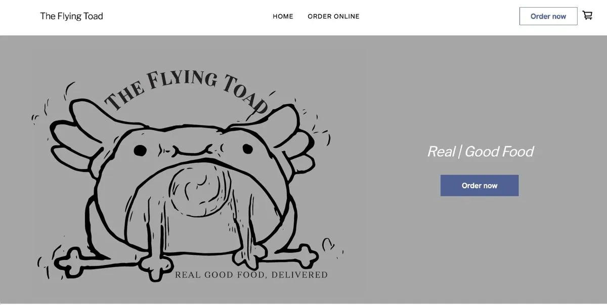 Tyler's toad, front and center on the site